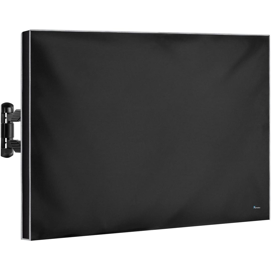 Garnetics Outdoor TV Cover 90 Inch – Waterproof, Weatherproof TV Enclosures with Smart Shield Screen Protectors, Ideal for Outdoor Use, Moving, and Storage - Black, 86" - 90" HQ