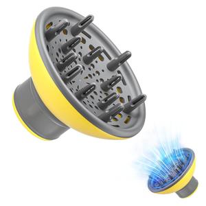 Hair Dryer Diffuser for Shark FlexStyle, Diffuser Attachment for for 1.8-2.0" Blow Dryer, Bigger Diffuser Nozzle for Dryer Faster and Define Wavy, Curly, Coily Hair (Yellow)