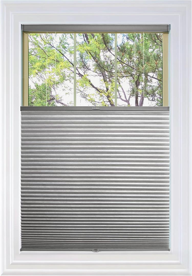 BlindsAvenue Cordless TDBU Cellular Shade, Designer Pebble, 31" W x 72" H