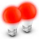 Red Light Bulbs for Sleep, 625nm Red Night Lighting 25w-40w Equivalent, Blue Light Blocking, 3W 300lm, E26 Medium Base for Bedroom Sleep, Mood, Outdoor Porch, Holiday Lighting, Non-Dimmable, 2Pack