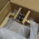 Asidrama 6 Pack Brushed Gold Privacy Door Handles, Door Lever with Door Knobs Indoor for Bedroom or Bathroom, Heavy Duty Door Handles Interior with Locks for Left Right Sided Doors