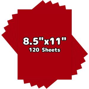 120 Sheets Cardstock 8.5x11, 65lb Dark Red Card Stock, Red Construction Paper, 180gsm Thick Printer Paper for Printing, Painting, Card Making, Kids School Supplies,Party Decorations