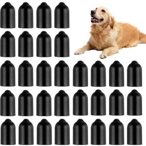 36Pcs Dog Shock Collar Rubber Tips Column Conductive Rubber Sleeve Prong Collar Cover Replacement Silicone Covers for Dog Training Collars Anti Bark Collars Silicone Caps