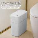 JUDRDO 3.5 Gallon Slim Automatic Trash Can for Bathroom,Touchless Diaper Trash Can with Trash Bag Auto-adsorption Technology,Motion Sensor Diaper Garbage Bins for Bedroom Office Kitchen Toilet