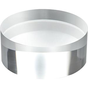 CiaoHER 2in Thickness 4in Diameter Acrylic Disc Display Block Clear Polished Round Pedestal Stand Riser 4" x 2", 1 Pack