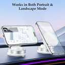 360 Vacuum Magnetic Phone Holder,Hands-Free Foldable Suction Magnetic Phone Holder Case,Multifunctional Vacuum Suction PhoneHolder for Smooth Surface,Mirror,Gym,Shower,Car Interior (White)