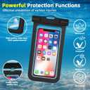 2 x Waterproof Phone Pouch, IPX8 Cell Phone Case for iPhone 15 14 13 Pro Max Plus Galaxy S22 S23 up to 7" Essential Dry Bag for Beach Cruise Ship, 2 Pack(Black+White)