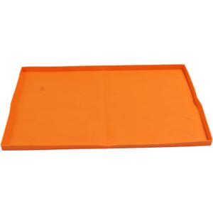 Grill Mat for Outdoor Grill, Heavy Duty Silicone BBQ Mat, Non Slip Heat Resistive Under Deck Protector for Griddle, Anti Stick Cooking Surface (orange 36in)