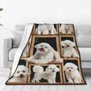 Bichon Frise Blanket Dog Throw Blanket Fleece Flannel Bedding Bichon Frise Stuff Gifts for Women Men Boys Girls Lover Adult Lover Plush for Couch Sofa Bed Decor 60"X50"