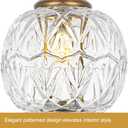 Brushed Antique Brass Bathroom Vanity Light Fixture Vintage Style - 2 Light G9 Bulb Compatible, 17" Wide Bathroom Lighting Over Mirror with Hand-Etched Glass Shades, Easy Mount for Makeup Area