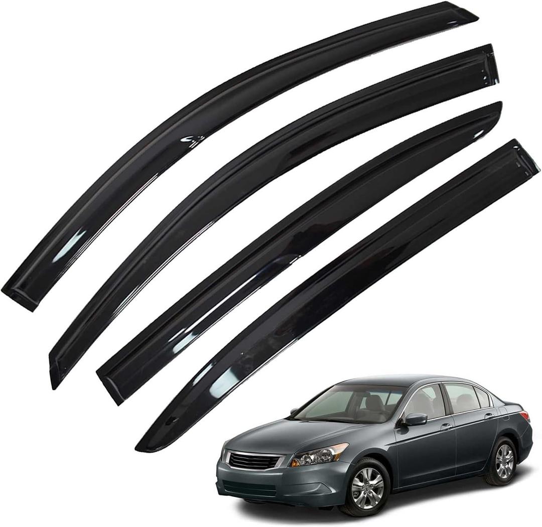 4-Pack Window Visor Rain Guard Vent Shade Deflectors Replacement for 2008-2012 Accord Sedan 4-Door