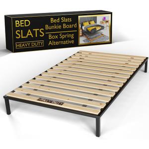 Wooden California King Bed Slats for Support Under Mattress – Replacement Wood Slats for California King Size Bed Frame – Under Mattress Support Without Extra Height – 3.38 Standard Width