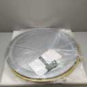 Hasipu Vanity Mirror with Lights, 23.6" LED Large Makeup Mirror, Lighted Makeup Mirror with Lights, Smart Touch Control 3 Colors Dimmable Round Mirror 360Rotation White