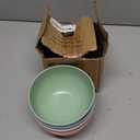 WANBY Lightweight Wheat Straw Cereal Bowls Unbreakable Dinner Dishes Bowl Set Dishwasher & Microwave Safe (Small 4 Pack 4.5')