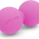 5BILLION Peanut Massage Ball - Double Lacrosse Massage Ball & Mobility Ball for Physical Therapy, Deep Tissue Massage Tool for Myofascial Release, Muscle Relaxer, Pink