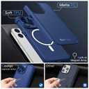 COOLQO Magnetic for iPhone 13 Pro Case, Dual Layer Matte Scratch-Resistant, Blue