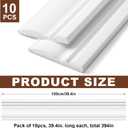 Briwooody 10 Pcs Wall Baseboard Molding Trim 39.4in x 3.11in Wainscoting Panels Wall Base Accent Cove Base Easy DIY Installation for Room Office, Installed with Glue Not Include