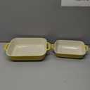 Ceramics Rectangular Baking Dish Set, Color Yellow