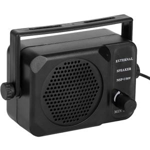 KIMISS CB Radio Speaker, 3.5mm Car External Speaker Mini CB External Speaker NSP150V 2Way Radio CB HF VHF UHF Transceiver Car Accessory