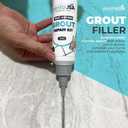 PentaUSA Tile Grout Repair Kit - Premixed Acrylic Sanded Grout for Bathroom, Shower & Kitchen, Water-Resistant Tube with Applicator, Fills Cracks and Gaps in Lines - Gray (8.8oz/250gr)