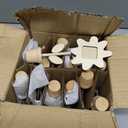 Fun Express DIY Paintable Wood Flower Picture Frames 12 Pack - Wooden Flowers Photo Holders for Spring Crafts, Mother's Day & Kids Art Projects | 6.5-7" Craft Kit for Classroom Activities