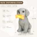 Solar Dog Garden Statues, Outdoor Puppy Figurine with Glowing Bone Light, Perfect Decor for Yard, Porch, Birthday, Christmas, or Memorial Gifts for Dog Lovers, Mom, Grandma