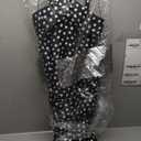 Adrianna Papell Womens Polkadot Fit and Flare Dress (8, Black/Ivory)