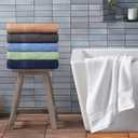 Towel and Linen Mart 100% Cotton 6 Pack Bath Towel Set, Quick Dry, Super Absorbent, Light Weight, Soft, (27 x 54 Pack of 6) Beige, White, Grey, Sky Blue, SAGE Green, Navy