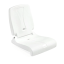Step2 Foldable Adult Flip Seat, Portable Outdoor Chair for Poolside, Tailgating, Camping, Picnic Chair, Provides Back Support When Sitting on Ground, White