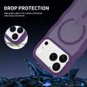 Magnetic for iPhone 17 Pro Max Case, (Compatible with Magsafe) Curly Wavy Frame Hard Translucent Matte Clear Back Cover for Women Men TPU Bumper Shockproof Phone Case (Purple)