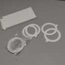 Outus 8 Pieces 3.75 Inches Silicone Jar Gaskets Replacement Silicone Seals Airtight Gasket Sealing Rings for Regular Mouth Canning Jar(White)