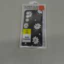 for Samsung Galaxy S25 Case, Slim Soft Non Slip Silicone for Samsung S25 Phone Cover 6.2 inch, Daisy Black