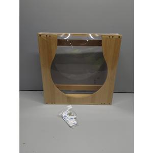 8.5-12 Inch Adjustable Paper Plate Dispenser, Paper Plate Holder Under Cabinet, Paper Plate Organizer for Cabinet Space Saver - Size Large and Bamboo Material