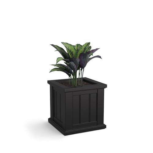 Mayne Cape Cod 14" Square Planter – Self-Watering, Weather-Resistant Planter for Flowers – Durable Outdoor Design for Patio, Porch, or Entryway
