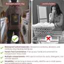 VOOWO College Laundry Bag, Large Laundry Backpack, College Dorm Room Essentials For Guys Girls, Dorm Laundry Bag Backpack With Shoulder Straps, Dirty Clothes Travel Laundry Bag (Dark Print)