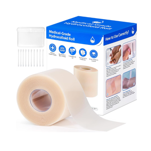Hydrocolloid Bandages Roll 2" × 19.7' – Hydrocolloid Roll for Wound Care, Hydrocolloid Patch Large, Hydrocolloid Gel Bandages Hydrocolloid Dressing with SelfAdhesive, DIY Size Shape First Aid Kit