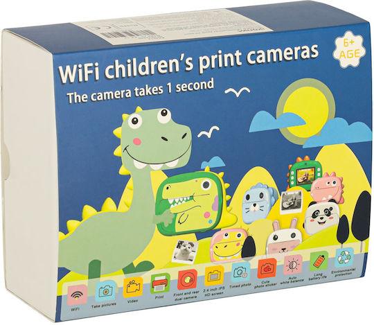 Camera for Kids, Instant Print Camera with WiFi Function 1080P Video Camera 2.4" Screen Selfie Camera with 32G TF Card, 4 DIY Stickers, 12 Colored Penls, 3 Rolls Print Papers for Girls Boys