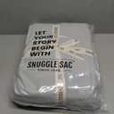 Snuggle Sac Queen Size Comforter, All Seasons Down Alternative Quilted Comforter, Reversible Blankets, Breathable Cooling Blankets for Hot Sleepers and Night Sweats, 90x90 Inches, Cool Gray