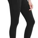 baleaf Women's Fleece Lined Leggings Waterproof Hiking Petite Pants Zipper Pockets Winter Thermal Warm Cold Weather (X-Large, Black)