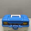 Plano Ready-Set-Fish 3-Tray Tackle Box with Tackle, Aqua Blue/Tan, One Size