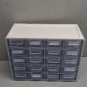 Blue Ginkgo Small 20-Drawer Cabinet  Stackable Clear Organizer for Hardware, Beads, Plastic Bricks, Office, and Craft Storage (Made in Korea, Gray) (GREY)