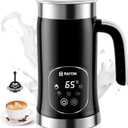 5in1 Milk Frother and Steamer  Upgraded Automatic Milk Steamer 11.8oz Hot & Cold Foam Maker and Milk Warmer with LED Display Touch Screen & Two Whisks for Latte,Cappuccinos,Silent Working110V