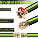 Kink Free Garden Hose 10ft 5/8", Heavy Duty Hybrid Water Hose, Ultra Durable Flexible Rubber Hose with Sprayer Nozzle,Leakproof Yard Outdoor Hose with Brass Solid Connector