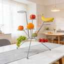 Exploded Fruit Bowl: Exploding Fruit Bowl Stand, Fireworks On the Dinner Table, Stainless Steel Aesthetic 360 Display Rack, Creative Centerpiece For Home Kitchen Counter & Dining Table Decor(Silver)