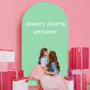 Arch Backdrop Stand and Cover Set, 7.2FT Metal Photo Balloon Arch Backdrop Stand for Wedding Birthday Party Baby Shower Ceremony Graduation Decoration, Green