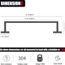 Towel Bar for Bathroom 20 Inch Matte Black Towel Holder 20 Inch Stainless Steel SUS304 Rustproof Towel Rack Modern Square Towel Rod for Bathroom Wall (1, Matte Black, 20 Inch)