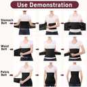 3 In 1 Postpartum Belly Band Abdominal Binder Post Surgery C Section Belly Binder Post Partum Hysterectomy Belly Support Wraps Postpartum Waist Trainer Essentials After Birth Black, X-Large (Black, XL)