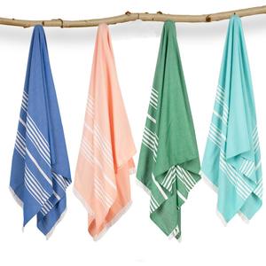 MUSH 100% Rayon derived from Bamboo Light Weight Turkish Style Towels: Ultra Soft, Super Absorbent, Bath Towel for Home & Travel (Large, Navy, Peach, Dk. Green, Aqua)