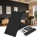 4 Pack Black Acoustic Wall Panels, 48 x 24 Inch Large Sound Dampening Panel | Decorative Self-Adhesive Sound Proof Panels for Recording Studio, Home, Office, Theater