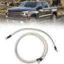 15167372 15077513 2PCS Fuel Tank Hoses Stainless Compatible for 2001 2002 2003 2004 2005 2006 2007 2008 2009 2010 Chevrolet Silverado/GMC Sierra 2500HD 3500HD 6.6L Diesel